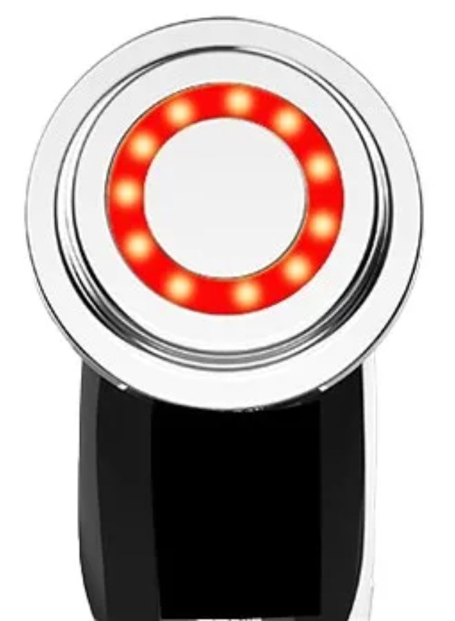 porodo 7-in-1 LED Microcurrent Facial Massager with 3 Intensity Levels / Up to 70 Minutes Working Time / 10000RPM Vibration Frequency / USB-C Charging Port / Red, Blue, Orange & Color-Mix LED Light Colors / 3W Rated Power - White - Image 4