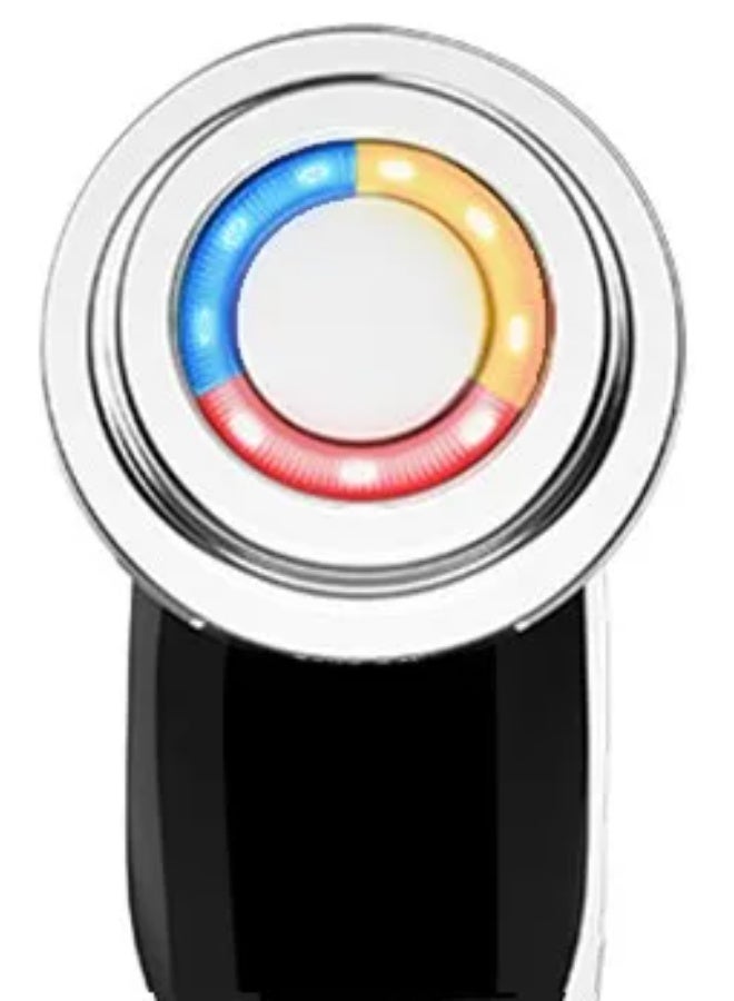 porodo 7-in-1 LED Microcurrent Facial Massager with 3 Intensity Levels / Up to 70 Minutes Working Time / 10000RPM Vibration Frequency / USB-C Charging Port / Red, Blue, Orange & Color-Mix LED Light Colors / 3W Rated Power - White - Image 3