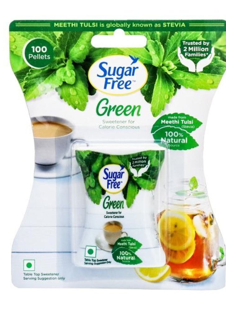 Sugar Free Green Meethi Tulsi 100 Pellets  - Image 1