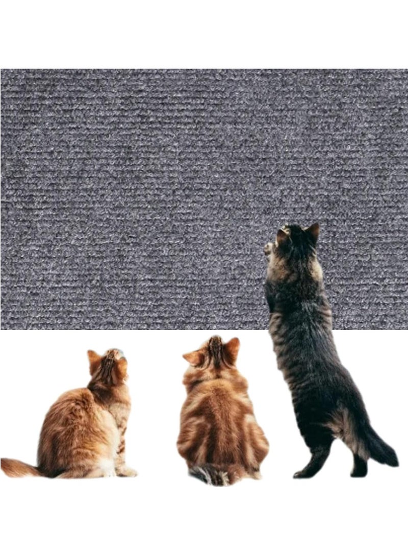 Generic 1pc Cat Scratching Mat, Cat Scratching Board, DIY Climbing Cat Scratcher, Cat Scratching Mat Self-Adhesive for Furniture Protector, Wall, Couch (Gray, 30 * 100cm)  - Image 1