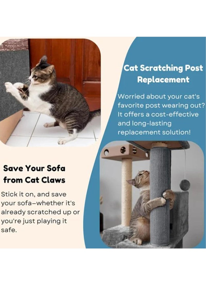 Generic 1pc Cat Scratching Mat, Cat Scratching Board, DIY Climbing Cat Scratcher, Cat Scratching Mat Self-Adhesive for Furniture Protector, Wall, Couch (Gray, 30 * 100cm)  - Image 4