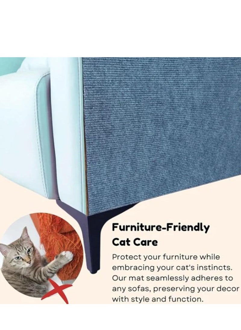 1pc Cat Scratching Mat, Cat Scratching Board, DIY Climbing Cat Scratcher, Cat Scratching Mat Self-Adhesive for Furniture Protector, Wall, Couch (Gray, 30 * 100cm)