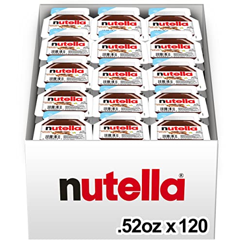 Nutella Hazelnut Spread with Cocoa for Breakfast, Bulk 120 Pack Mini Cups, 0.52 oz Each, Holiday Baking and Desserts - Image 1