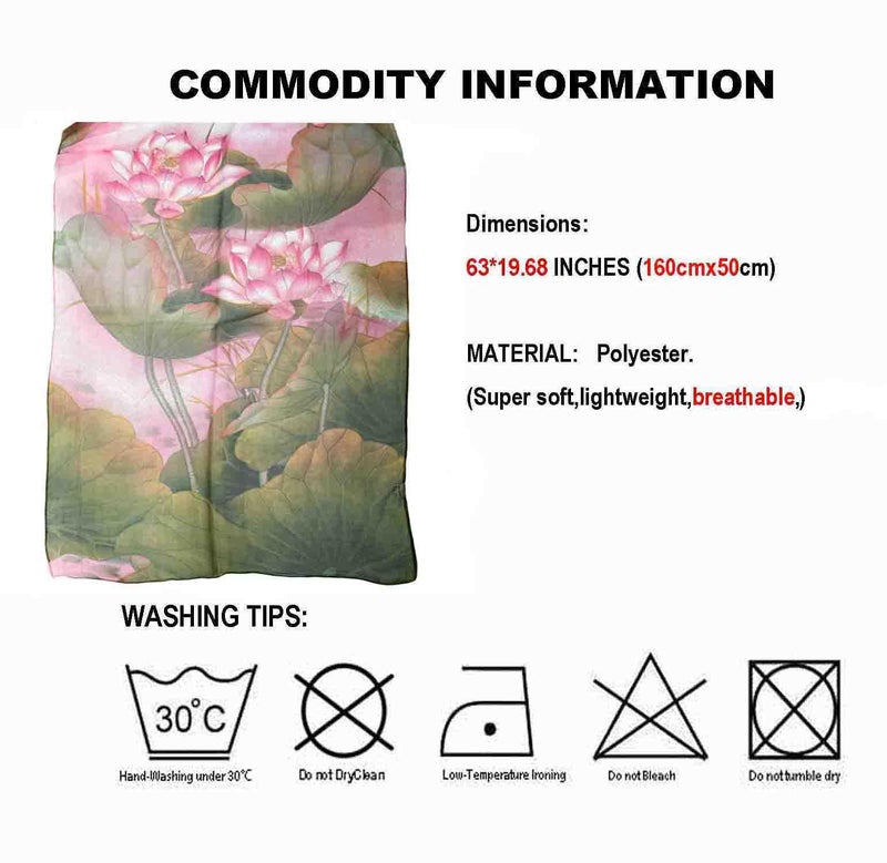 Acotavie Scarfs for Women Lightweight Print Floral Pattern Scarf Fashion Scarves Sunscreen Wraps Shawls (U&62) - Image 4