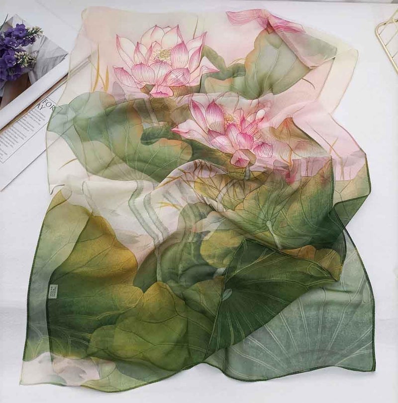 Acotavie Scarfs for Women Lightweight Print Floral Pattern Scarf Fashion Scarves Sunscreen Wraps Shawls (U&62) - Image 3