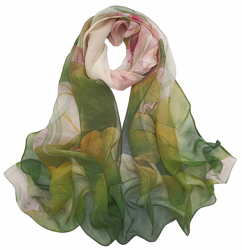 Acotavie Scarfs for Women Lightweight Print Floral Pattern Scarf Fashion Scarves Sunscreen Wraps Shawls (U&62) - Image 1