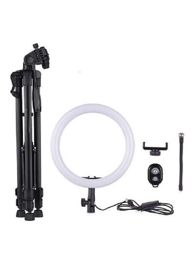 East Lady 10 Inch Dimmable LED Ring Light With Tripod Stand White/Black/Gold - Image 2