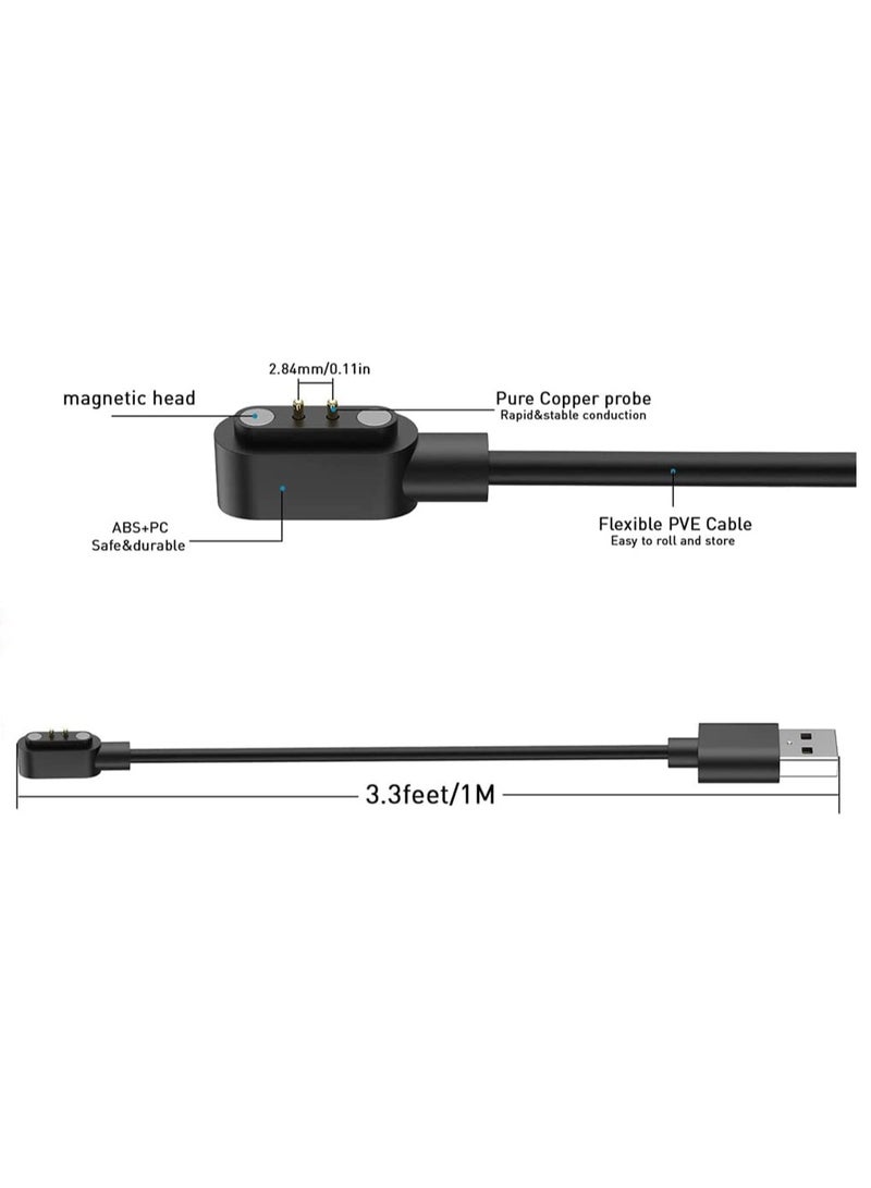 3.3FT Smart Watch Charger Magnetic, USB Charging Cable for YAMAY VeryFitPro SW023 ID205L SW021 ID205U ID205S SW025 Uwatch 3 3S 2 2S - Image 2