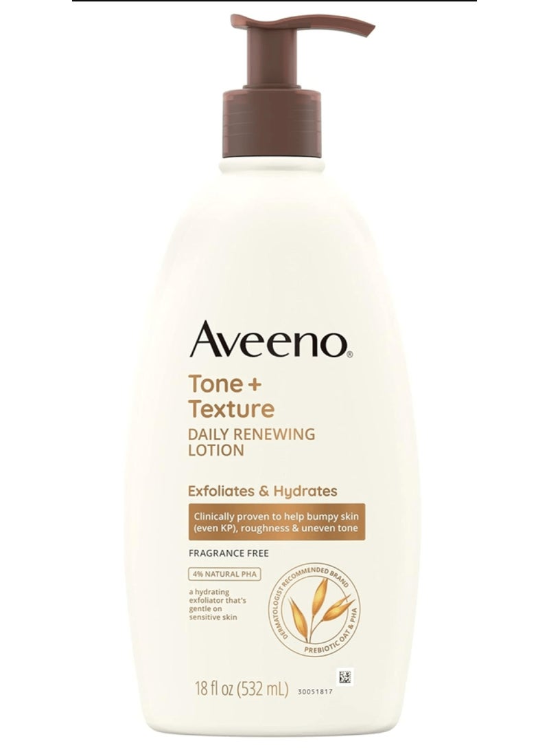 Aveeno Tone+Texture DAILY RENEWING LOTION Exfoliates&Hydrates 532ml