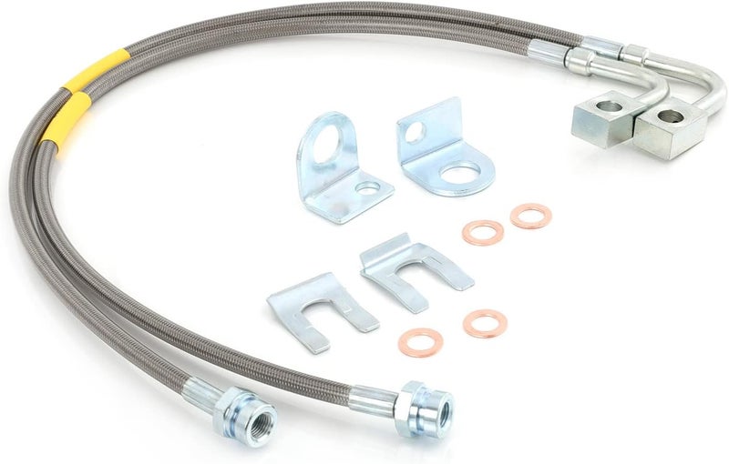 FAPO SHOCK Extended Rear Stainless Brake Lines for Jeep Wrangler JK 2007-2018 2-6" Lift - Image 1