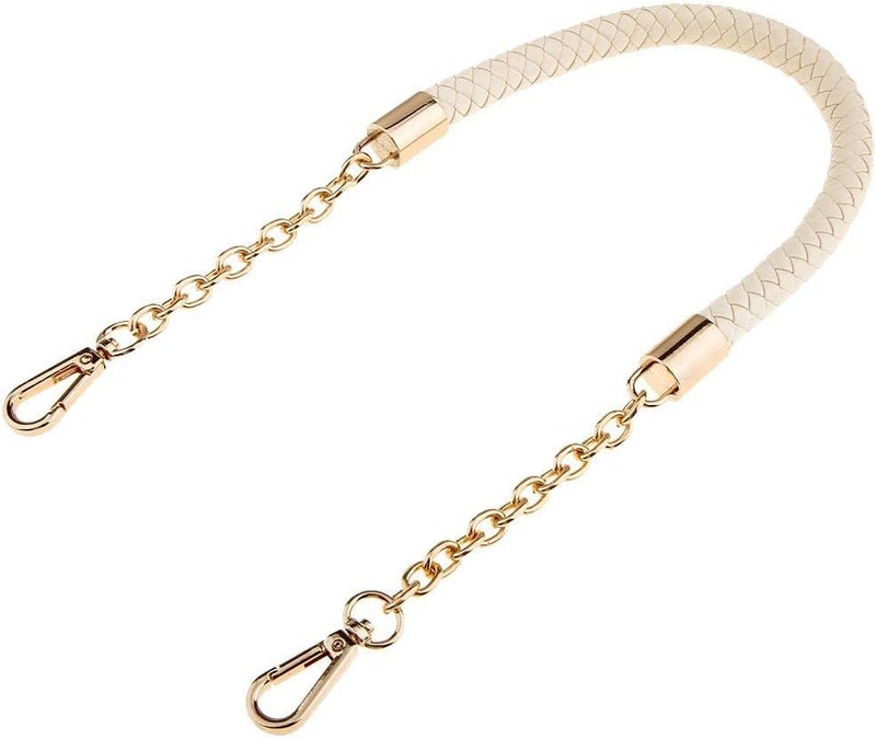 klarako Braided Leather Strap Handbag Clutch Crossbody Bag, Purse Handle Replacement 60cm, Beige, 60cm - Image 2