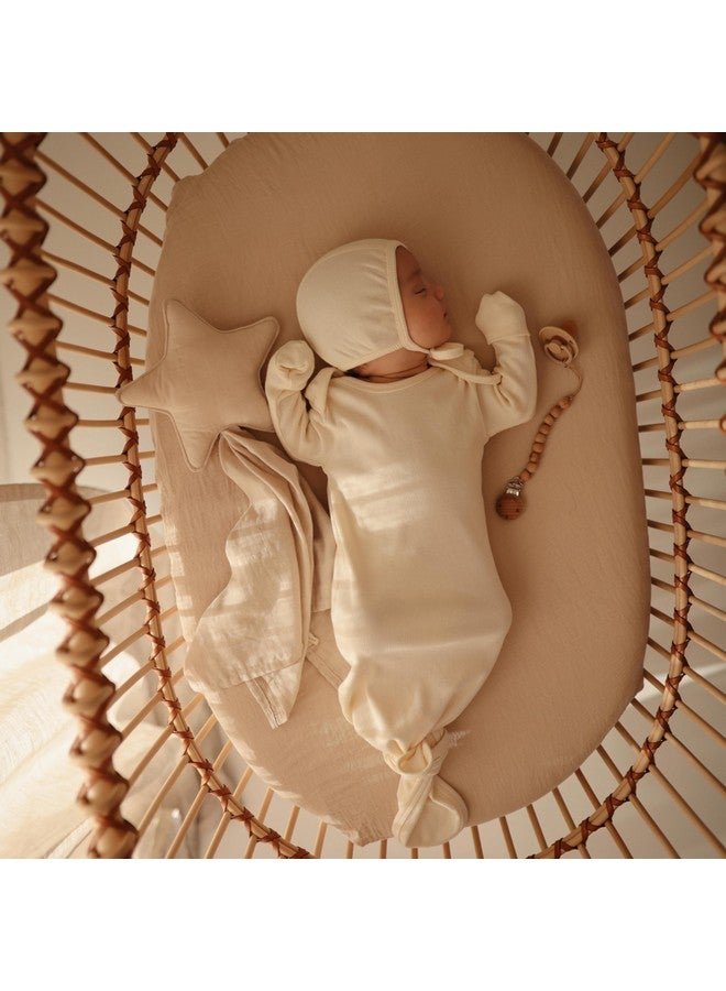 mushie Star Security Blanket | Baby Lovey | 100% Organic Muslin Cotton (Natural) - Image 5