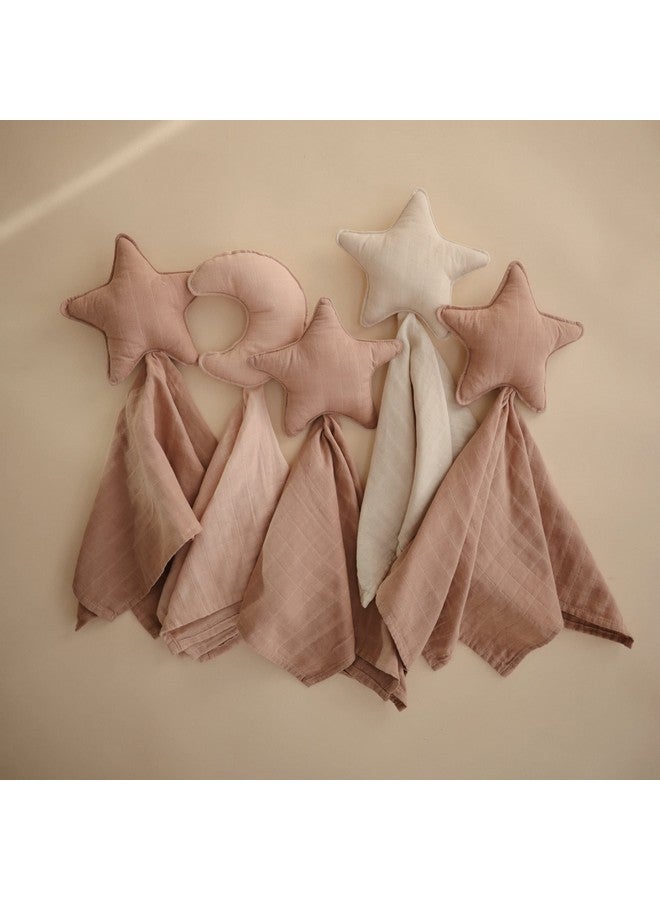 mushie Star Security Blanket | Baby Lovey | 100% Organic Muslin Cotton (Natural) - Image 2
