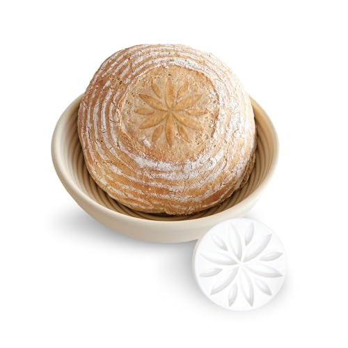 Talisman Designs Decorating Embosser | 9-Inch Warmer Basket | Dough Proofing, Box Bowls | Create, Perfect Crust & Shaped Bread Loaves - Image 1