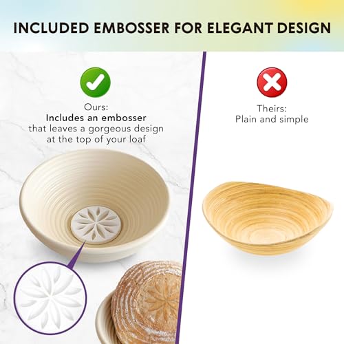 Talisman Designs Decorating Embosser | 9-Inch Warmer Basket | Dough Proofing, Box Bowls | Create, Perfect Crust & Shaped Bread Loaves - Image 3