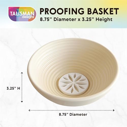 Talisman Designs Decorating Embosser | 9-Inch Warmer Basket | Dough Proofing, Box Bowls | Create, Perfect Crust & Shaped Bread Loaves - Image 2