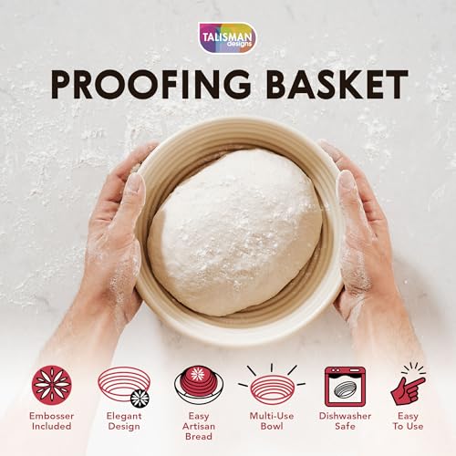 Talisman Designs Decorating Embosser | 9-Inch Warmer Basket | Dough Proofing, Box Bowls | Create, Perfect Crust & Shaped Bread Loaves - Image 5