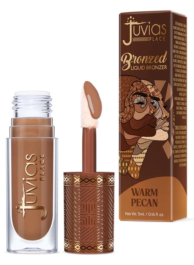 Juvia's Place Juvia’s Place Bronzed Liquid Bronzer - Warm Pecan - Liquid Bronzer for Face w/Silky Blendable Texture - Buildable Coverage for Natural Contour & Dimension - Easy-to-Blend Patch-Proof Formula - Image 1