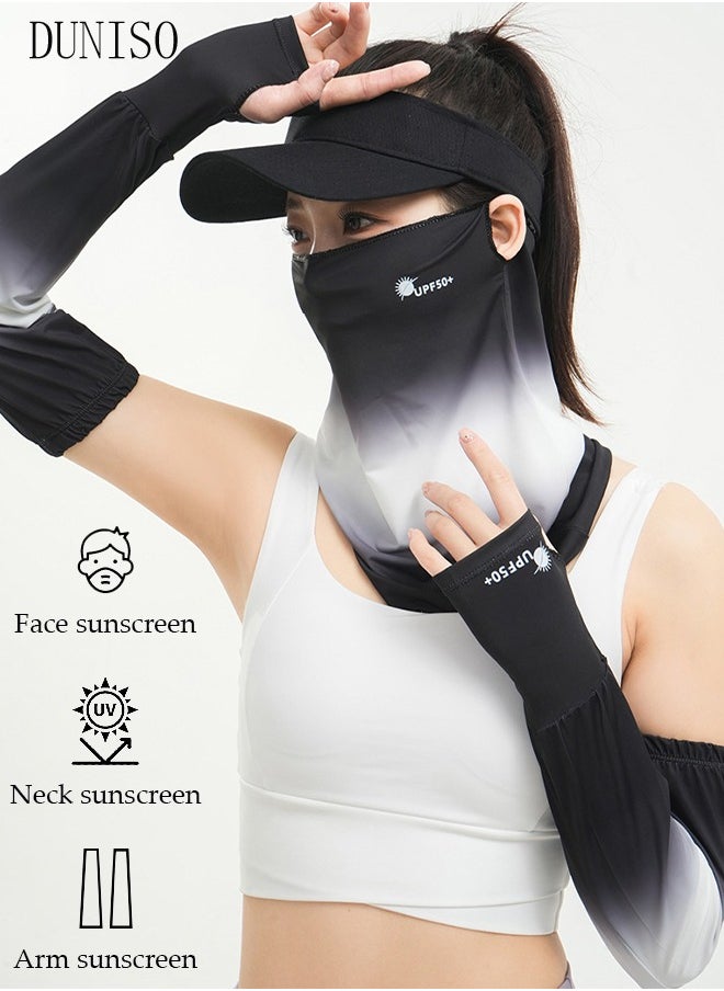 UV Protection Neck Gaiter Sun Arm Sleeves Set, Cooling Face Neck Mask and Compression Sleeves to Cover Arms, Arm Sleeves Cooling Arm Sleeve Breathable Face Mask for Women Outdoor Activities - pzsku/Z4E929BC7FDAFC1B150F5Z/45/_/1710382467/8c1b39b9-5136-4bd3-9de4-2796e3b543c5