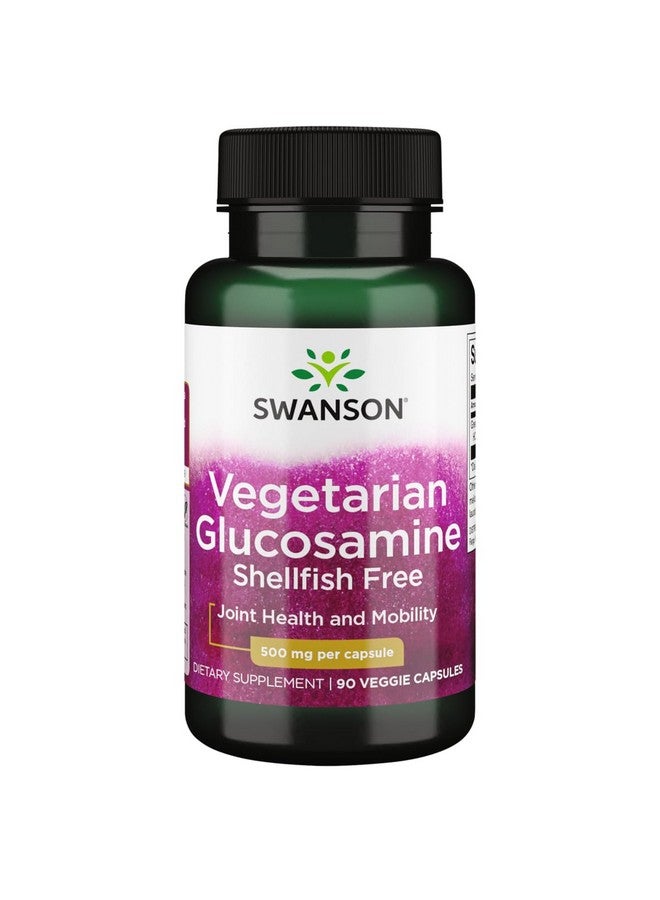 سوانسون Swanson Vegetarian Glucosamine - خالٍ من المحار 500 مليجرام 90 كبسولة نباتية - Image 1