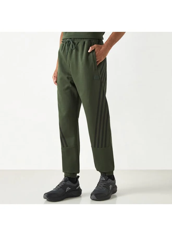 Kappa Kappa Striped Detail Joggers with Drawstring Closure and Pockets