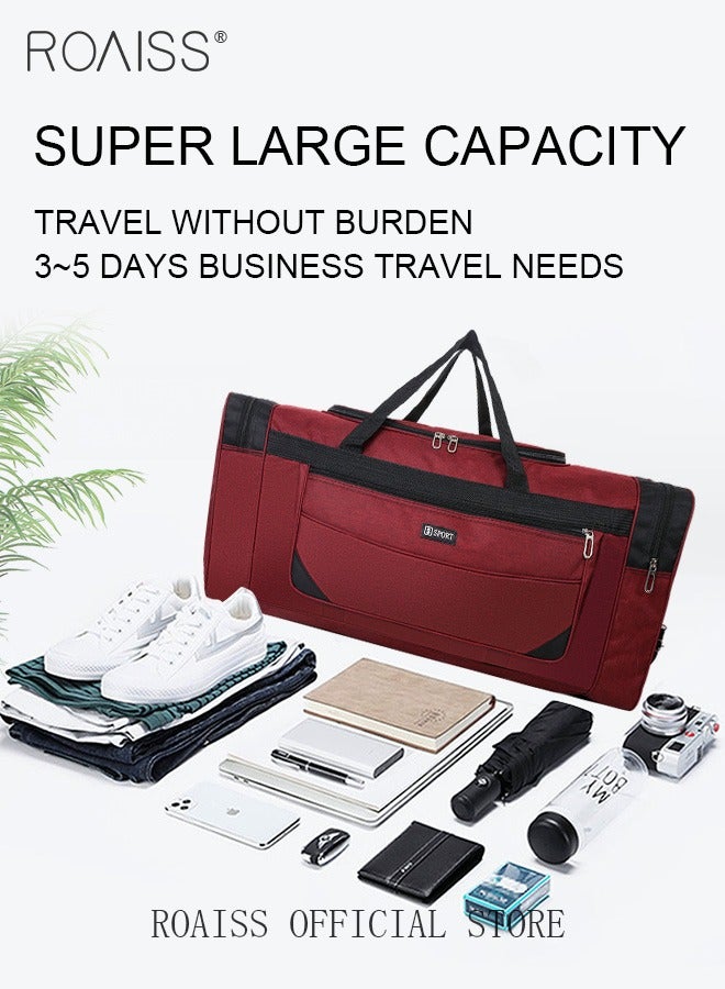 roaiss Large-Capacity Shoulder Bag Outdoor Sports Portable Clothing Storage Bag Can Be Folded for Short Trips - Image 3