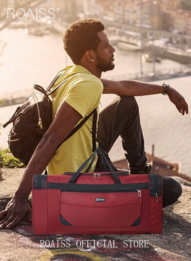 roaiss Large-Capacity Shoulder Bag Outdoor Sports Portable Clothing Storage Bag Can Be Folded for Short Trips - Image 2