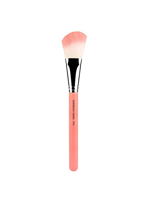 Bdellium Tools Bdellium Tools Professional Makeup Brush - Pink Bambu Series 962 Slanted Blusher - With Soft Synthetic Fibers, For Contouring and Highlighting Powders (Pink, 1pc) 