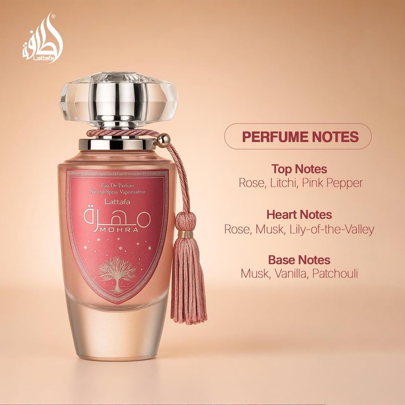 Lattafa Mohra Silky Rose Eau De Parfum for Women - Image 4