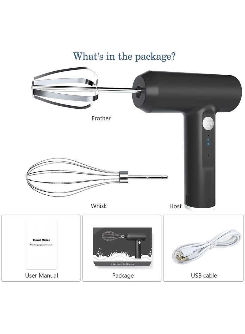 خلاط طعام كهربائي لاسلكي محمول بثلاث سرعات لخفق البيض وعجينة الكيك والكريمة وأدوات المطبخ - Image 3