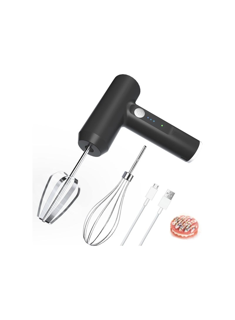 خلاط طعام كهربائي لاسلكي محمول بثلاث سرعات لخفق البيض وعجينة الكيك والكريمة وأدوات المطبخ - Image 1