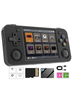 RG35XX H Retro Handheld Game Console, 3.5 Inch IPS Screen Linux System Built-in 64G TF Card 5528 Games Support HDMI TV Output 5G WiFi Bluetooth 4.2 (Black)