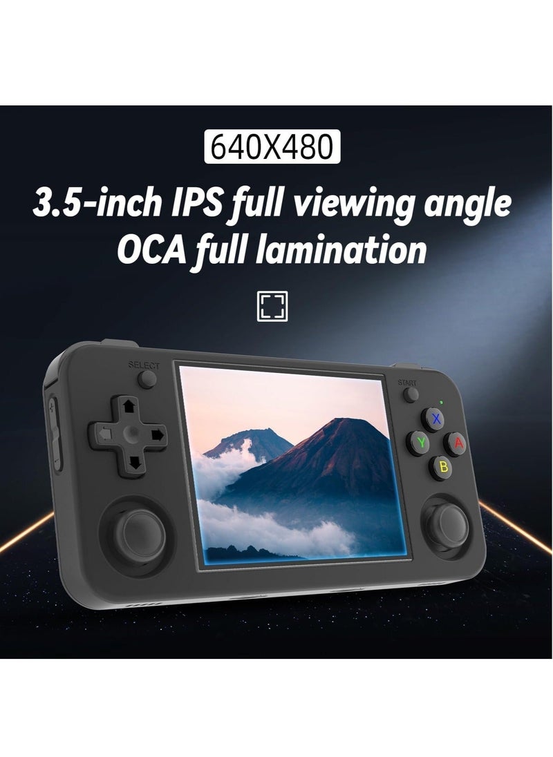 ANBERNIC  RG35XX H Retro Handheld Game Console, 3.5 Inch IPS Screen Linux System Built-in 64G TF Card 5528 Games Support HDMI TV Output 5G WiFi Bluetooth 4.2 (Black)  - Image 3
