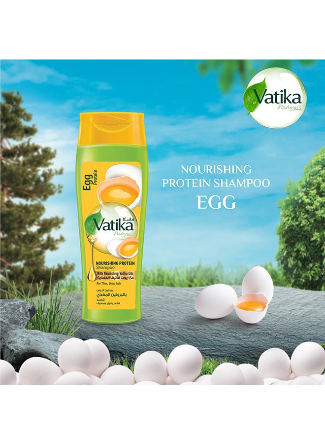 Vatika Naturals Egg Nourishing Protein Shampoo Pack of 2 x 400ml | Moisture Soft Hair | For Thin and Limp Hair - Image 3