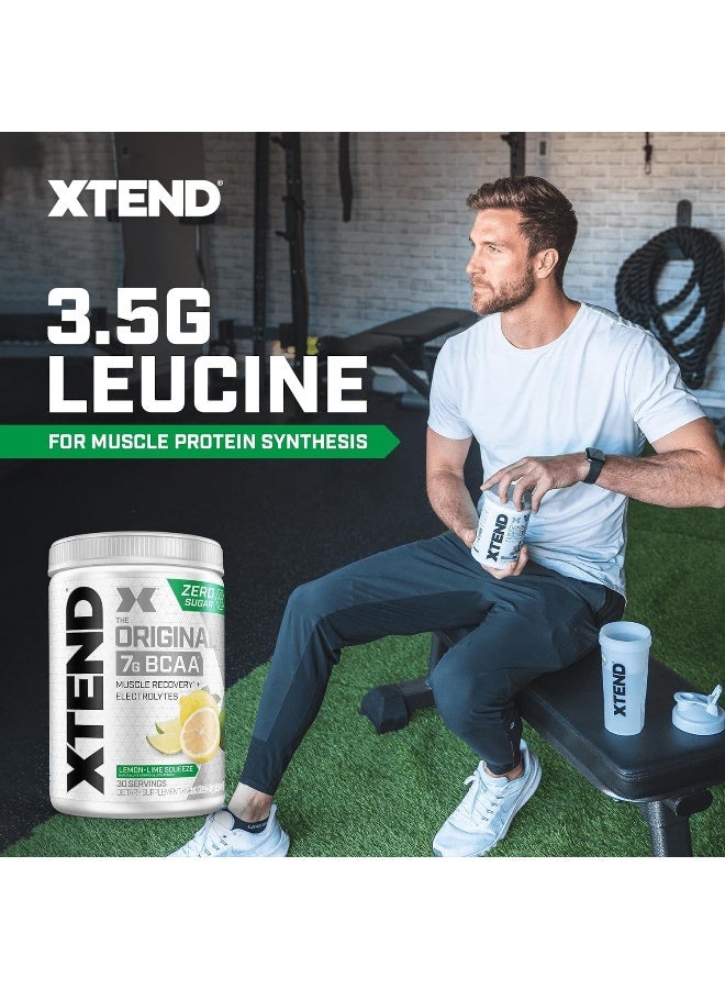 XTEND Original BCAA Powder Zero Sugar With Electrolytes for Hydration & Muscle Repair, Post-Workout Supplement, Lemon Lime Squeeze Flavor - 30 Servings - Image 4