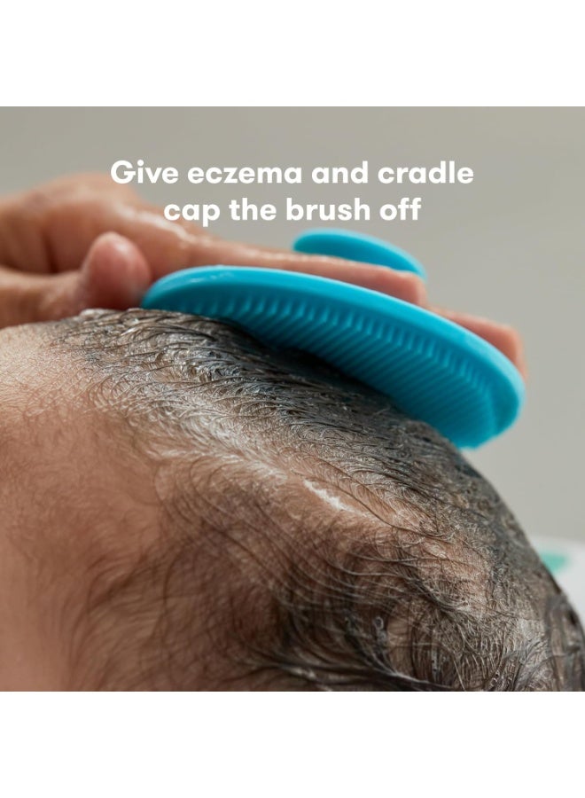 إيروريكس فرشاة استحمام 3 في 1 من فريدا بيبي ديرما سوذ للعناية ببشرة الطفل الجافة وقشرة الرأس من السيليكون الناعم من الرأس إلى أخمص القدمين - Image 3