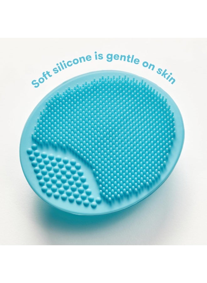 إيروريكس فرشاة استحمام 3 في 1 من فريدا بيبي ديرما سوذ للعناية ببشرة الطفل الجافة وقشرة الرأس من السيليكون الناعم من الرأس إلى أخمص القدمين - Image 4