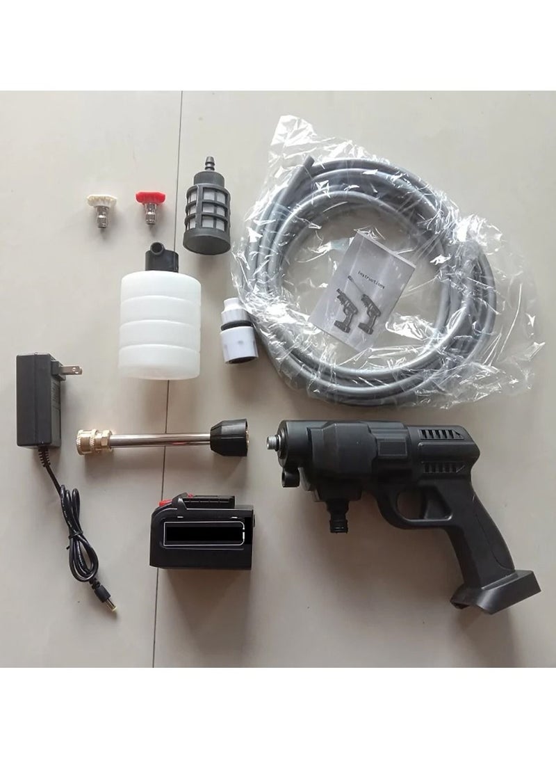 DubaiGallery 48V Cordless Portable Washer Electric High Pressure Cleaner Machine 200W 30Bar Lithium Handheld Car Cleaning Device With Foam Generator Nozzle Water Pump - Image 4