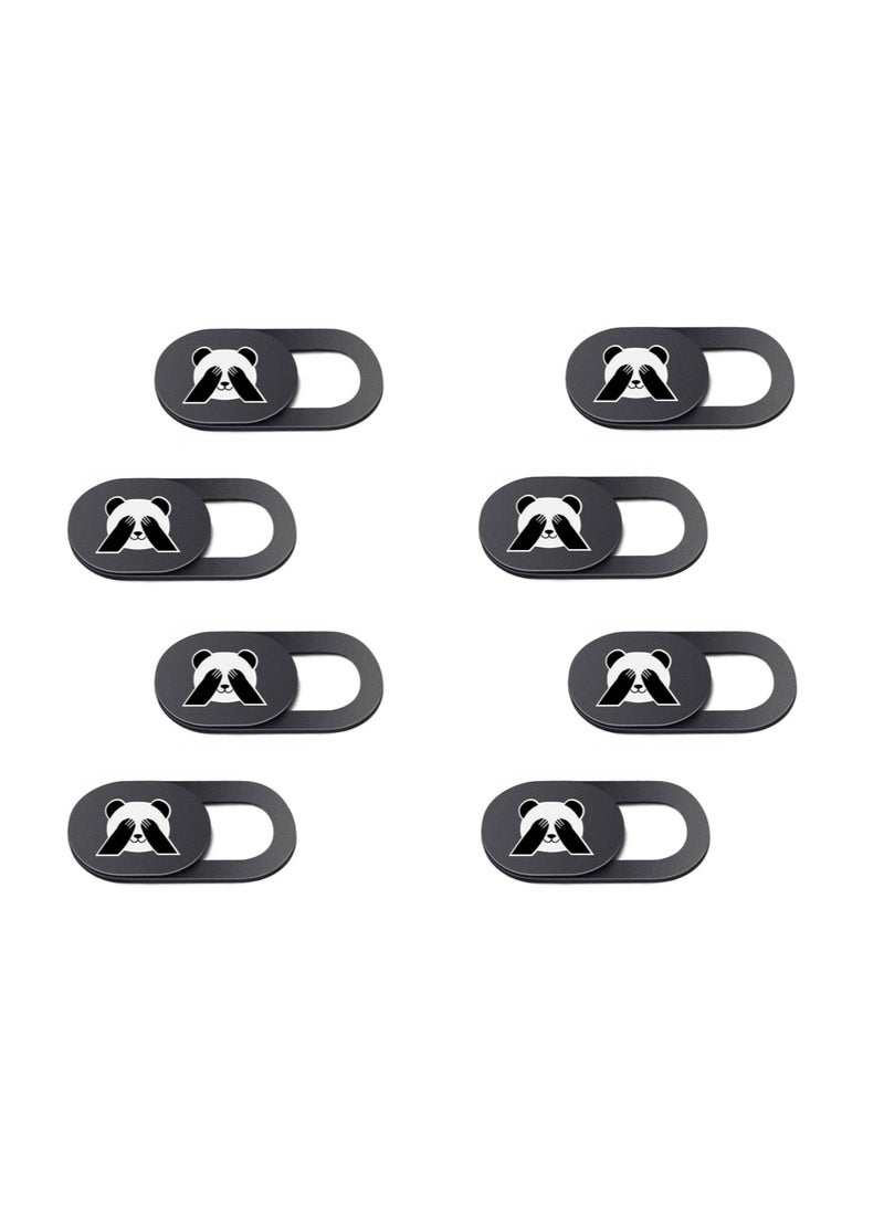 Webcam Cover, Slide for Desktop, Pc, Tablet, Phone, Fits Most ipad, iPhone, MacBook pro, Mac Air, Surface Pro – Ultra Thin 0.7mm Computer Camera Cover - Cute Panda Covers (8 Pack) - Image 1