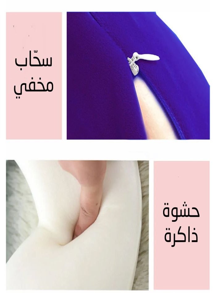 ارينا وسادة للرقبة مقاس 32*32*8 cm مزدوج الجوانب مصممة لدعم الرأس والرقبة أثناء النوم وتوفير راحة مثالية. - Image 5