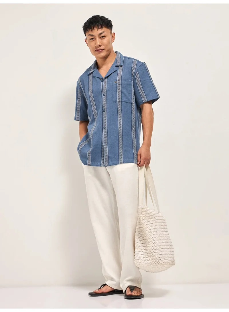 THE BEAR HOUSE  Men’s Classic Short Sleeve Casual Shirt – Lightweight, Breathable, and Designed for a Smart Yet Easygoing Look All Day Long for Men | Best Price UAE