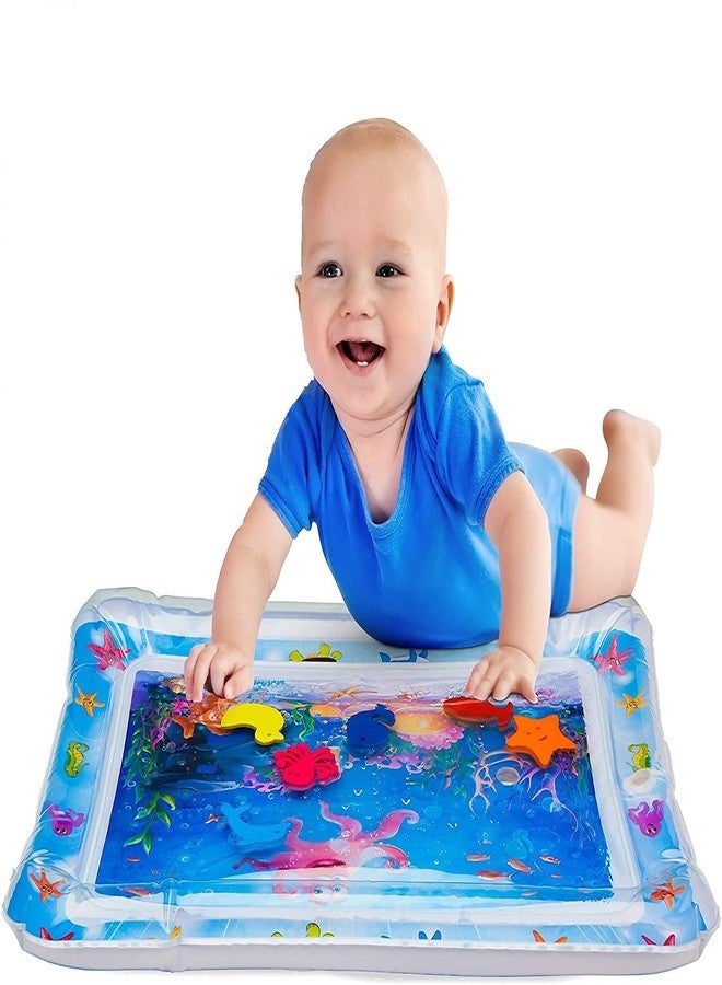 PULSBERY Baby Water Mat,Water Mat for Babies,Tummy Time Toys,Inflatable Play Mat Water Bad Infant Toys - Image 1