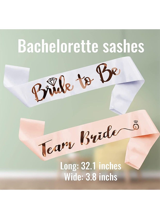 أوشن مجموعة وشاح العروس البيضاء -1 وشاح العروس البيضاء و 6 وشاح حفلات العزاب - Image 5