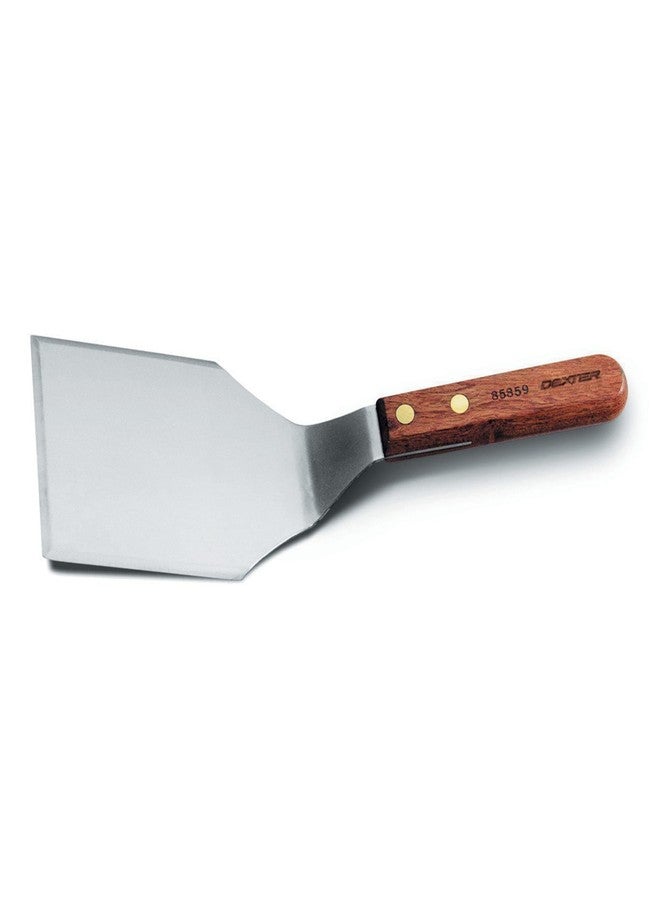 Dexter Russell 85859 Traditional (16281) Hamburger Turner, 5" x 4", Stainless Steel, Heavy, Offset Steel Blade, Balanced, Rosewood Handle, Perfect Cutlery Packaging, Made in USA - Image 2