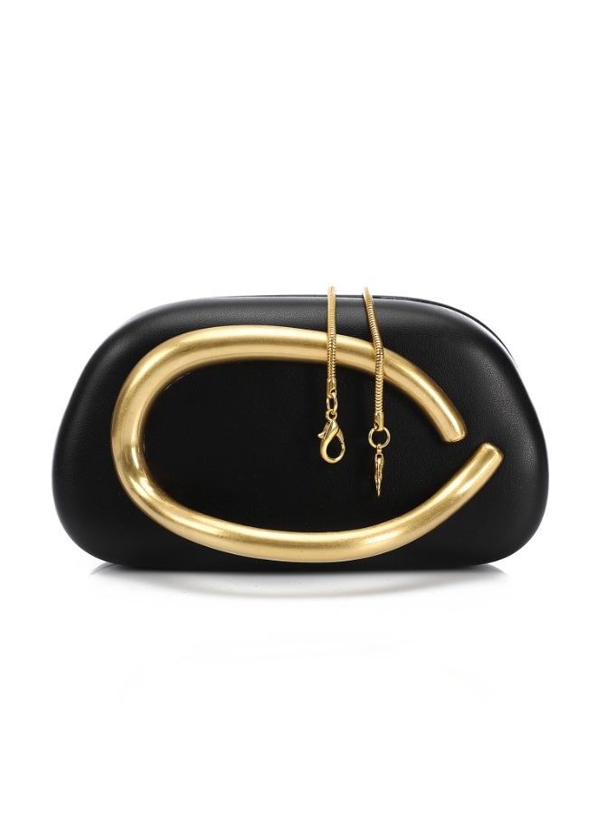 Mr.joe Statement Handle Clutch - Black - Image 1
