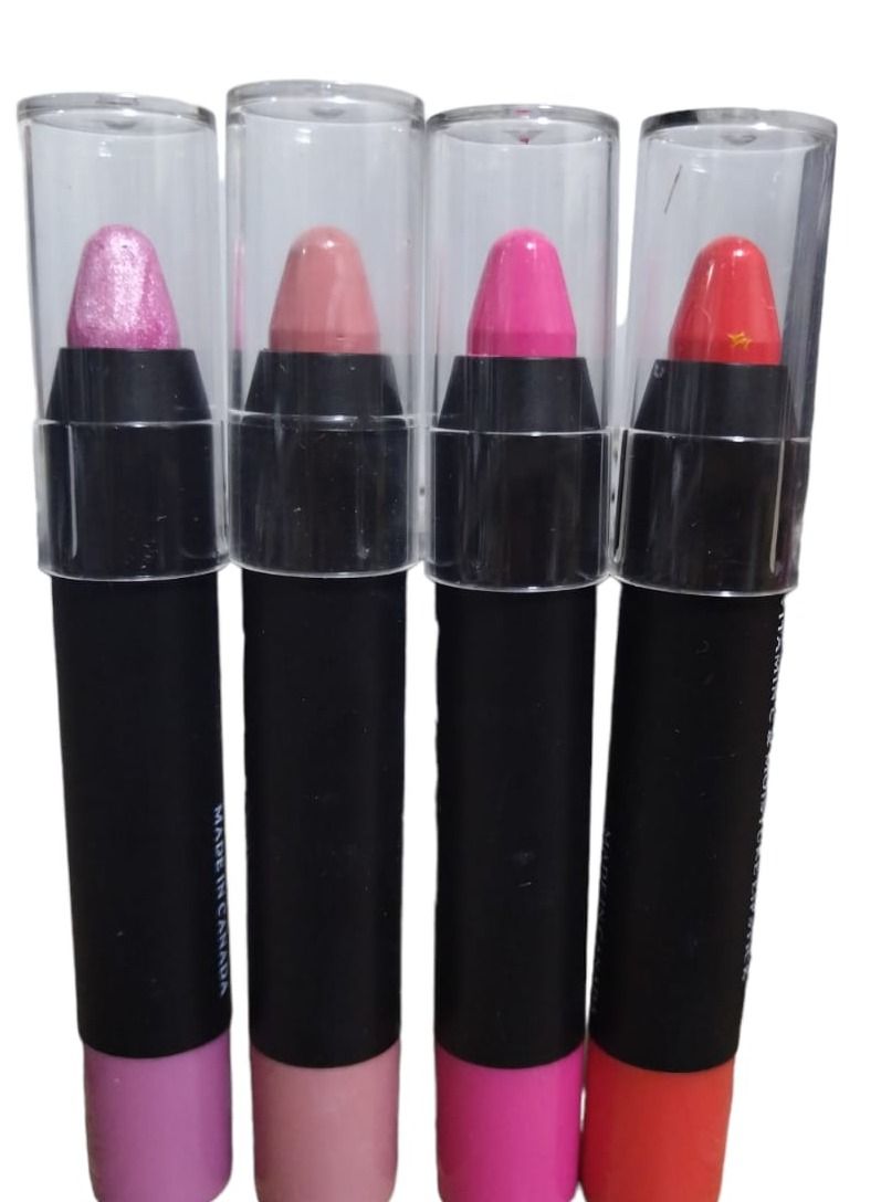 Lip Stick 4 Colors Set for Girls With Lip Balm And Protection From Cracks - Image 1