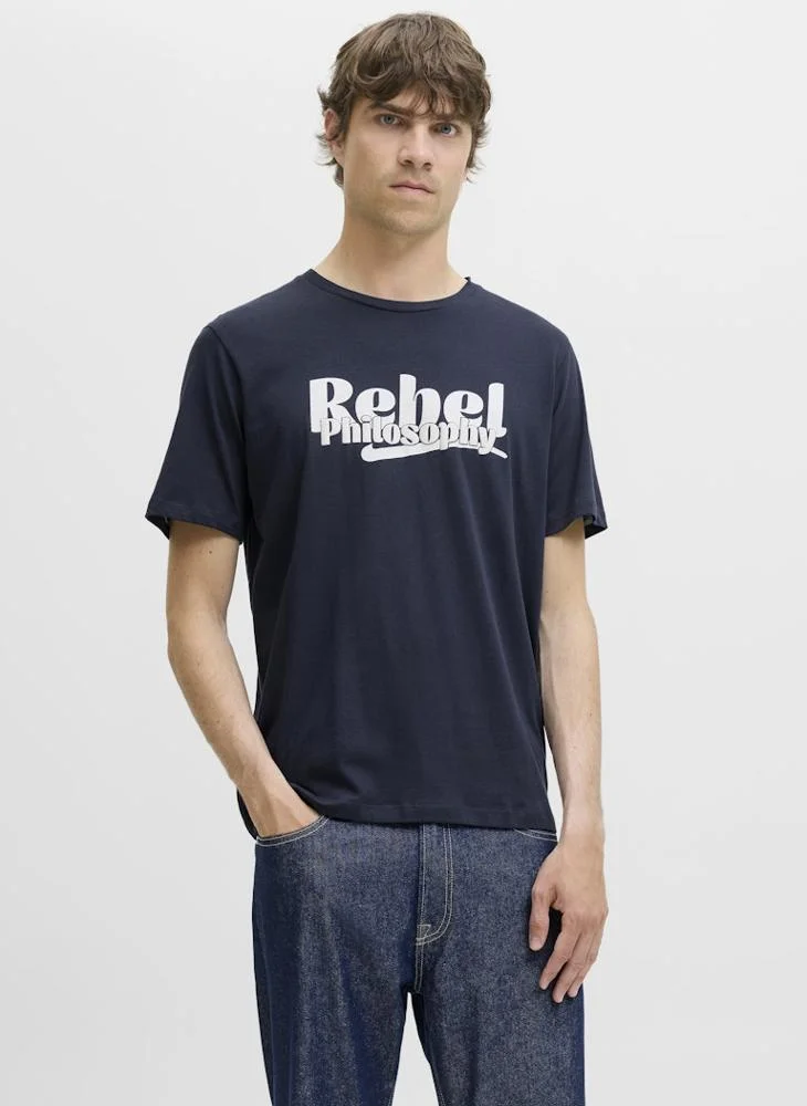 JJ Rebel Rebel Regular Fit Crew Neck T-Shirt