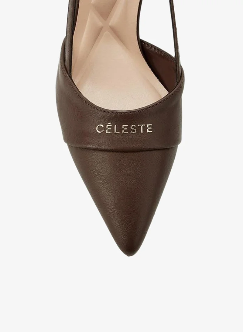 Celeste BROWN Women Stiletto Heel Pointed Toe Shoes for Women | Best Price UAE