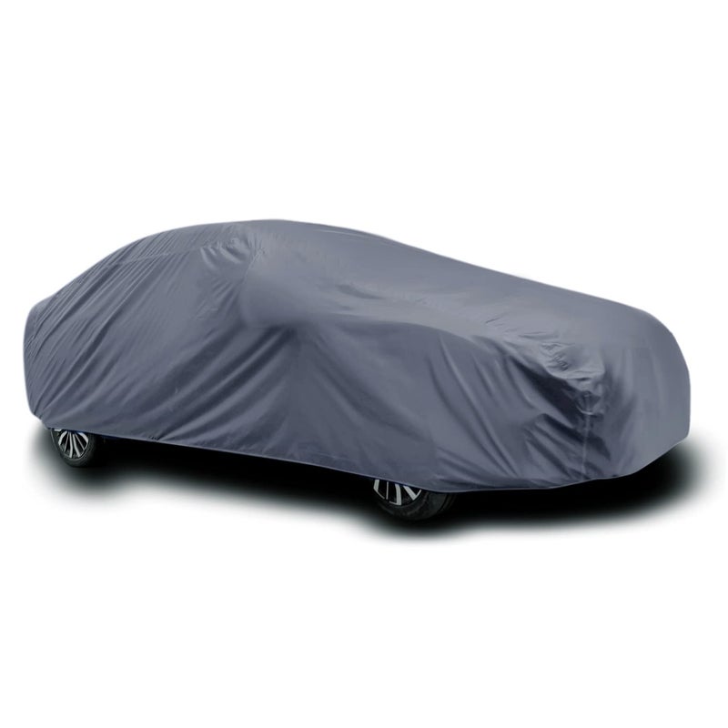 PODWILS Hyundai Xcent Car Cover Waterproof / Xcent Cover Waterproof / Hyundai Xcent Car Body Cover Waterproof / Xcent Body Cover Waterproof / Car Cover Xcent Hyundai Waterproof / Car Cover Hyundai Xcent Waterproof / Waterproof Car Cover For Hyundai Xcent With Triple Stitched Fully Elastic Ultra Surface Body Protection (Grey) - Image 3