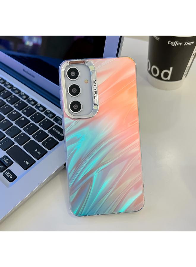 erorex Case For Samsung Galaxy A55 5G Electroplating Laser Texture TPU Phone Case - Image 1